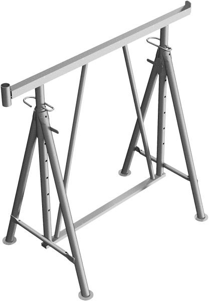 Schake vouwsteigerbok "Compact S 1200", verzinkt, maat 2, hoogte: 1,00 m - 1,75 m, 10122VS