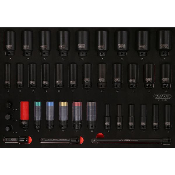 KS Tools PERFORMANCEplus gereedschapsset 39-delige 1/2' slagdoppen, 811.0039