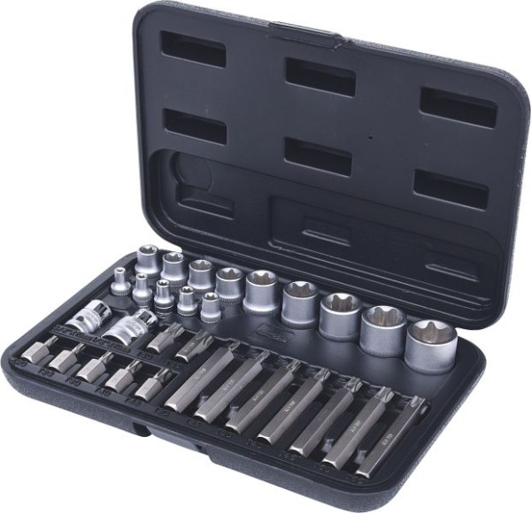KS Tools Torx doppen- en bitset, 30-delige bits met boring, 911.4301-2