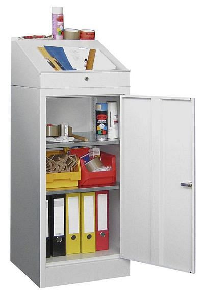 Pavoy gereedschapskastcombinatie met bureau 1270/500/500, 2 planken verzinkt, 32370-050-018-735