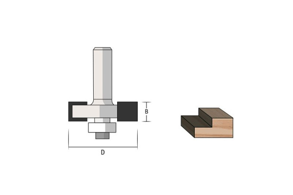 Famag vouwmes HM, schacht Ø: 8 mm, 3114.831.00