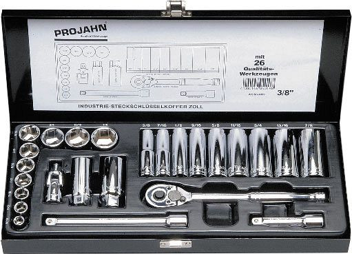 Projahn 3/8" inch dopsleutelset 25 stuks, 4018