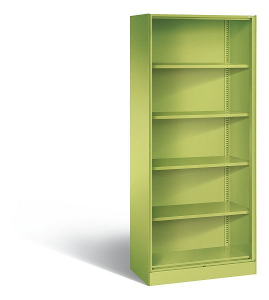 C+P bureauplank Asisto, H1980xB800xD435mm, kleur: virid green, 5 niveaus, 140003-000 S10024