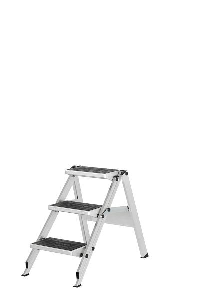 HYMER-veiligheidstrap zonder consoles, 3 treden, stahoogte 0,70 m, 606003