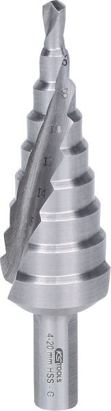 KS Tools HSS-trappenboor, diameter 4-20 mm, 9 treden, 330.2302