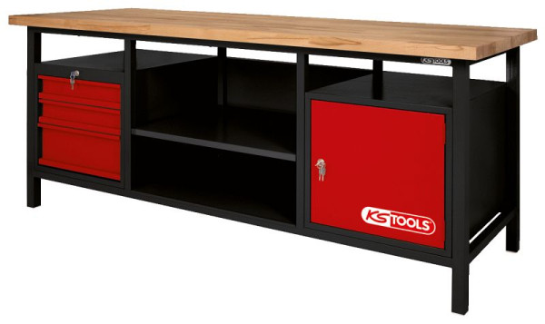 KS Tools XXL werkbank met 3 laden en 1 deur, 865.0201