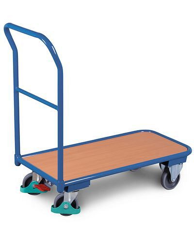 DENIOS duwstangwagen DENIOS classic-line van staal, 850 x 445 mm, draagvermogen 200 kg, 258-199