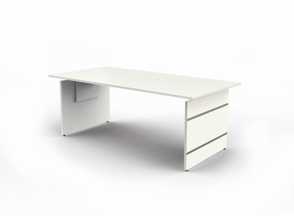 Kerkmann in hoogte verstelbaar zijbureau extra groot, vorm 4, B 2000 x D 1000 x H 680-760 mm, wit, 11413810