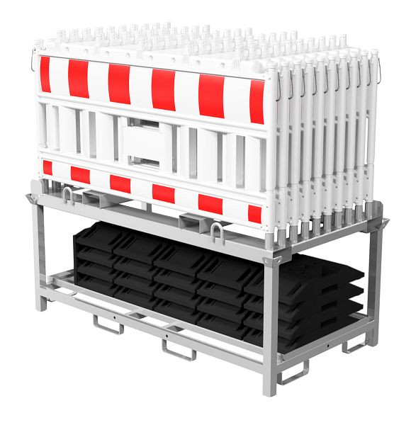 Schake slagboom SET 2, slagboomhekken zonder lampadapter, folie type 1, rood/wit, 33420K-SET2