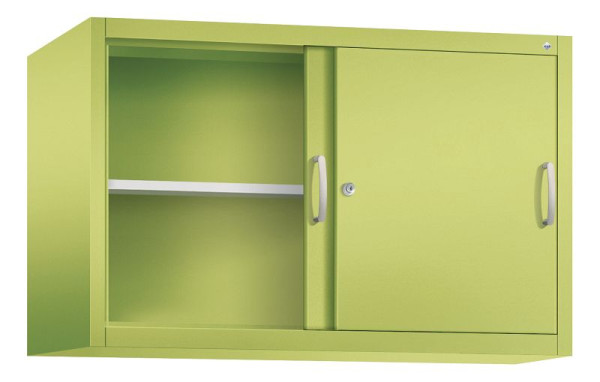 C+P opzetkast Acurado, H790xB1200xD500mm, kleur: Viridin groen / Viridin groen, beugelgreep, 2 niveaus, 2055-00 S10095