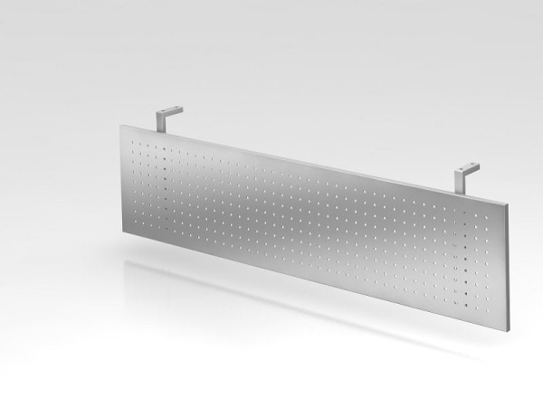 Hammerbacher scherm 140cm zilver, gepoedercoat, pinhole paneel in zilver, VSI14/S