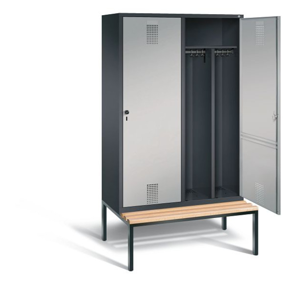 C+P zwart wit kastje Evolo, H2090xW1190xD500mm, kleur: zwart-grijs/wit aluminium, 48250-40 S10101