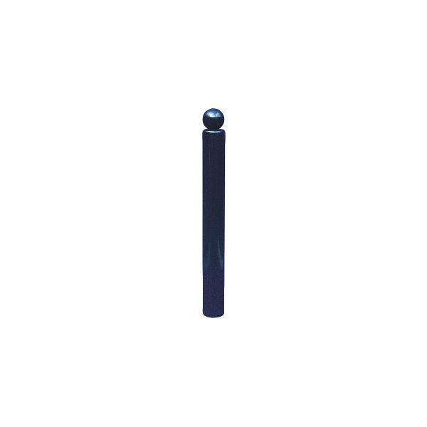 Schake-stijl bolder stalen buis Ø 102 mm, stationair, voor betonverankering met grondanker, totale lengte ca. 1300 mm, zonder oog, met kogelkop, 492B