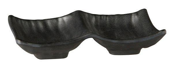 APS kom -ZEN-, 14 x 9 cm, hoogte: 2,5 cm, melamine, zwart, steenlook, 2x 50 ml, 83949