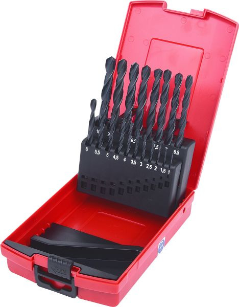 KS Tools HSS-R spiraalborenset, kunststof cassette, 19-delig, 1-10mm, 330.1620