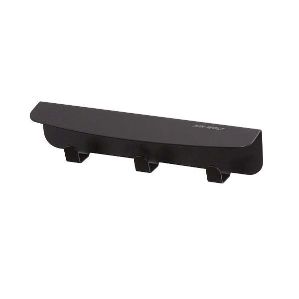 Air Wolf hakenrek met 3 haken, Alpha-serie, H x B x D: 61 x 265 x 52 mm, zwart RVS, 60-165