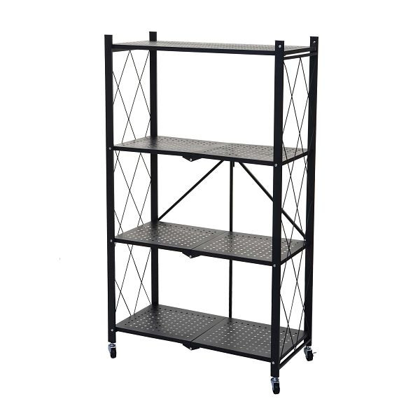 Mendler plank HWC-J85, staande plank, thuisplank, opvouwbaar/opvouwbaar staal, zwart, 4 niveaus, 83784