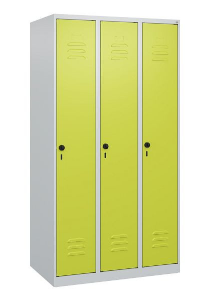C+P luierkluis Classic PLUS met middenwand, 3 vakken, 1700x900x500mm, 7035/0024, veiligheidsdraaigrendel, 0800007-30F S10009