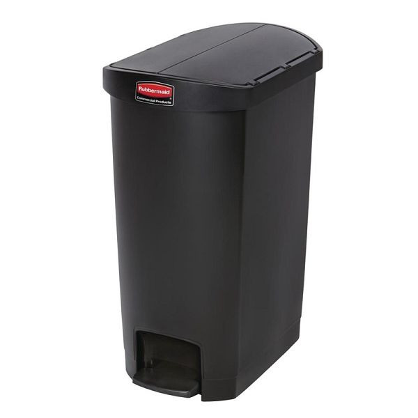 Rubbermaid Slim Jim End Step pedaalemmer zwart 50L, GL031