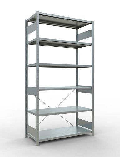 Schulte legbord, basisveld, 6 opbergniveaus, kruisschoor, vakbelasting 250 kg, 1360 x 636 x 2500 mm, 278771