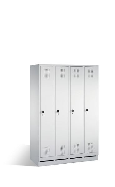 C+P garderobe Evolo, H1800xB1190xD500mm, kleur: lichtgrijs, 48020-40 S10305