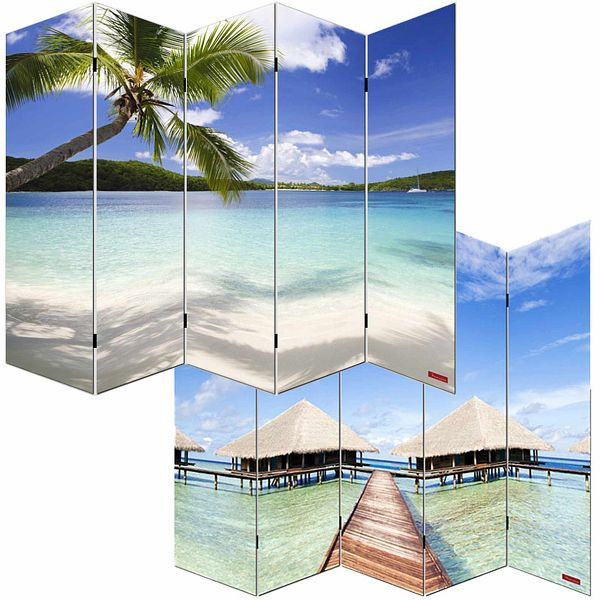 Mendler fotoscherm kamerscherm scheidingswand M68, 180x200cm, strand, 19013