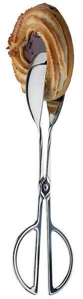 APS brood- en bankettang, totale lengte: 25 cm, roestvrij staal, hoogglans gepolijst, schepgrootte: 7 x 4,5 cm, 00686