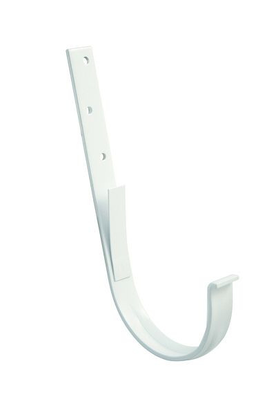 Marley gootijzer met achterveer, RG 125 verzinkt, kunststof gecoat, wit, 084015