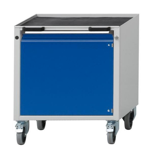 ANKE mobiele container; 660x615x750 mm; RAL 7035/5010; Kuip met antislipmat; 1 deur 540 mm, 450.200