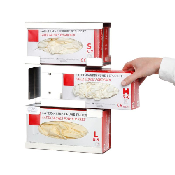 Stein HGS HGS houder voor handschoenen-/handdoekenkastje, 3 dozen open, 390 x 250 x 80 mm, 35999