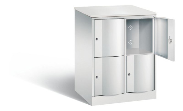 C+P XL lockerkast Resisto, H1077xB772xD640mm, kleur: lichtgrijs, 8472-273 S10057