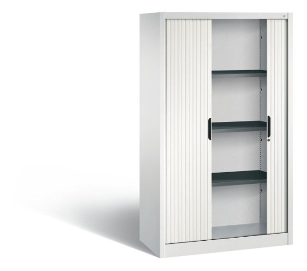 C+P rolluikkast Omnispace, H1660xB1000xD420mm, kleur: lichtgrijs / verkeerswit, verzonken greep, 4 niveaus, 3212-00 S10112
