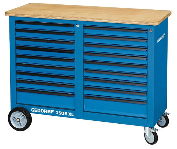 GEDORE verrijdbare werkbank extra breed met 18 laden, 2528096