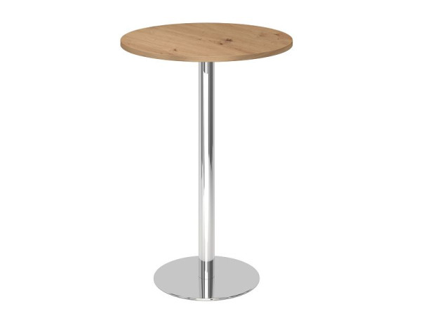 Hammerbacher bartafel 80cm rond noest eiken/chroom, VSTH08/R/C
