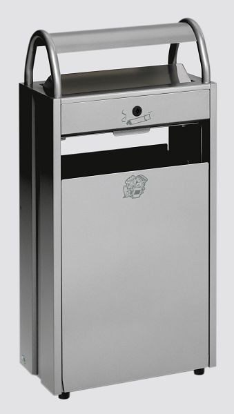 VAR afvalbak / asbak B 48, zilver, 45034