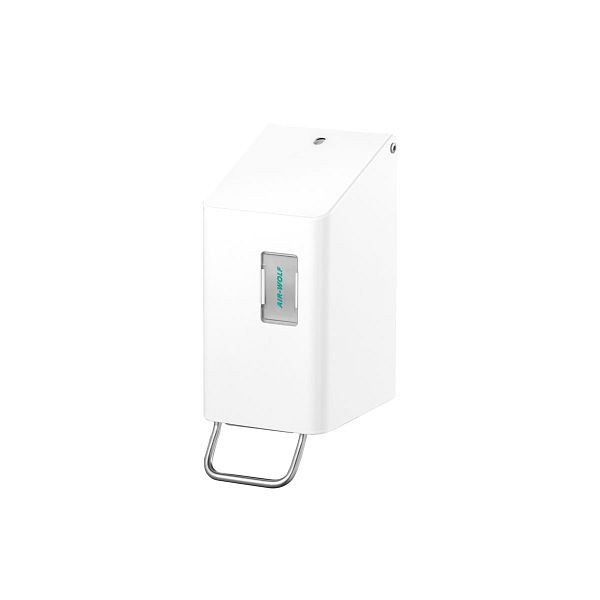 Air Wolf zeep- en desinfectiemiddeldispenser, wandmontage, wit, 250 ml, roestvrij staal, Omega-serie, 29-087