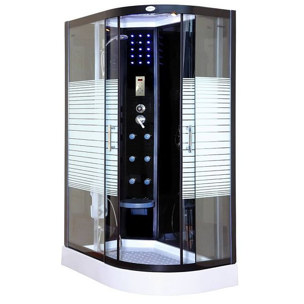 HOME DELUXE stoomdouche BLACK PEARL - 120 x 80 cm rechts, 1026