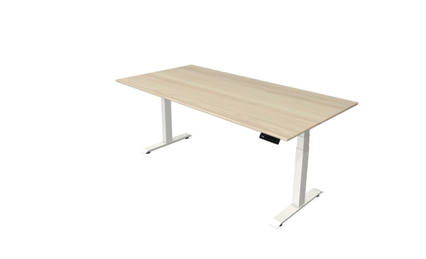 Kerkmann sta-/zittafel Move 4 nieuw 200 x 100 cm frame wit, tafelblad esdoorn, 10090950