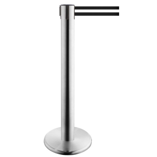 Stein HGS HGS personengeleidingssysteem -P-Line Titan-, RVS, zwart/wit/zwart horizontaal (gestreept), met riemeindstuk (standaard), 15692-0402