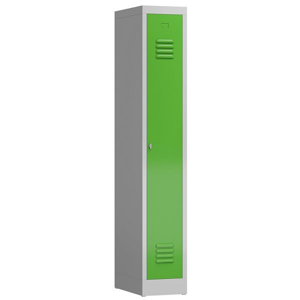 Lüllmann ClassiX kledingkast, 1 vak, 1800 x 310 x 500 mm, lichtgrijs/geelgroen, X-510115