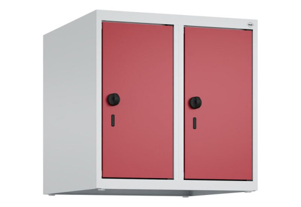 C+P kastopzet Classic PLUS, bovenkast, 7035/3003, veiligheidsdraaisluiting, 500x500x500mm, 2 vakken, 080090-29 S10001
