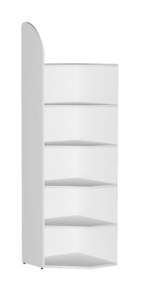 Kerkmann hoekpaneel DANTE 2250 mm met achterwand, 6 hoekplanken, wit, 50973810