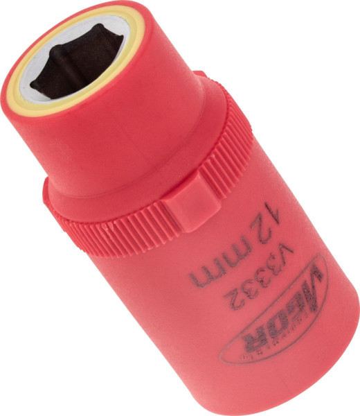 VIGOR VDE dopsleutelinzet, hol vierkant 12,5 mm (1/2 inch), buitenzeskantprofiel, 12 mm, V3332