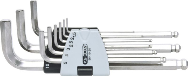 KS Tools RVS inbussleutelset, 9-delig, 964.0420