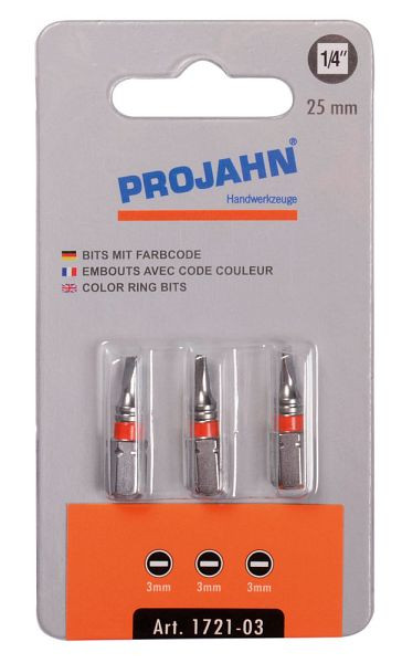 Projahn 1/4" gemarkeerde bit L75 mm sleuf 6mm 3-pack, 1824-03