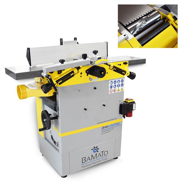 BAMATO schaaf- en vandiktebank met spiraalschaafas BHM-250PRO (400V), BHM-250PRO