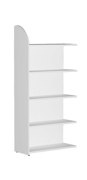 Kerkmann DANTE plankenveld 1900 x 800 mm met achterwand, 5 planken, wit, 50972610