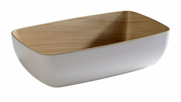 APS GN 1/4 schaal -FRIDA-, 26,5 x 16,2 cm, hoogte: 7,5 cm, melamine, binnenkant: houtlook, buitenkant: wit, 84586