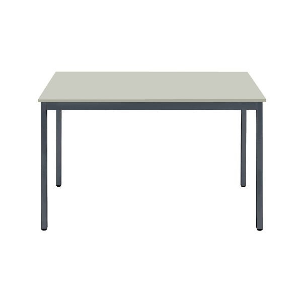 Bisley MULTI Desking multifunctionele tafel, rechthoekig 19 mm, decor G grijs, frame antracietgrijs, H 740 x B 1200 x D 800 mm, MT1208G334