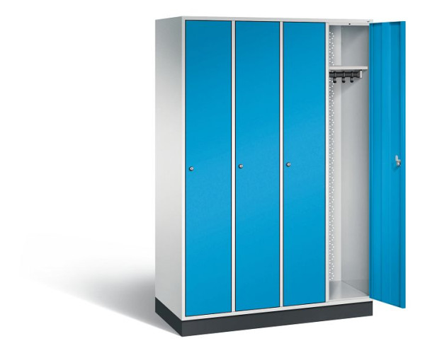 C+P locker Intro, H1950xW1220xD490mm, kleur: lichtgrijs / lichtblauw, 8170-401 S10039